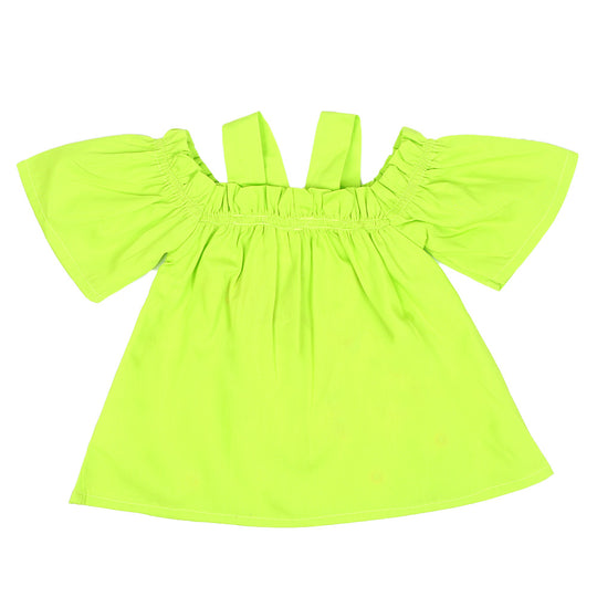Infants Girls Embroidered Kurti Springs - Green