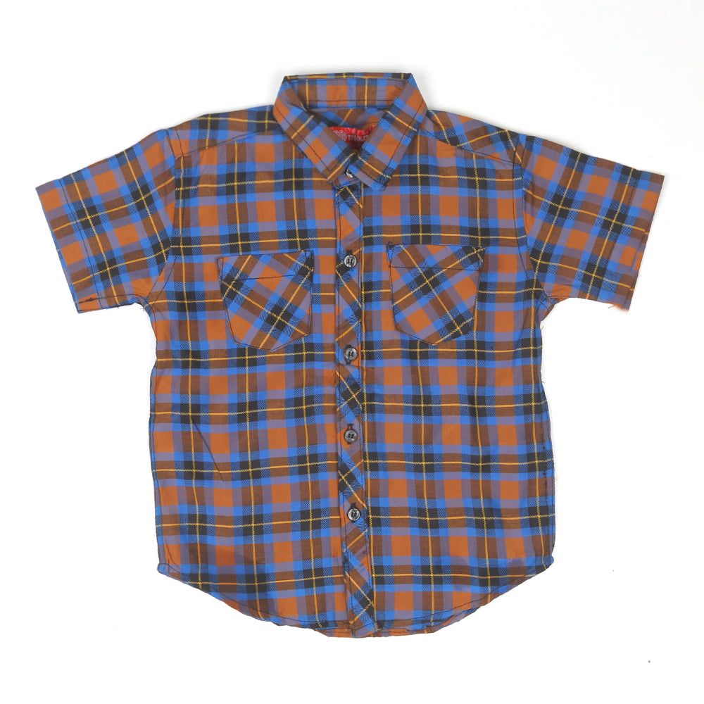 Infant Boys Casual Shirt Rock Star Print - B Blue