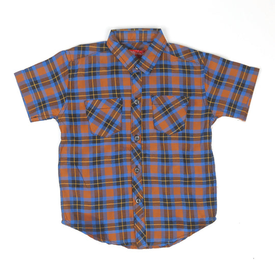 Infant Boys Casual Shirt Rock Star Print - B Blue