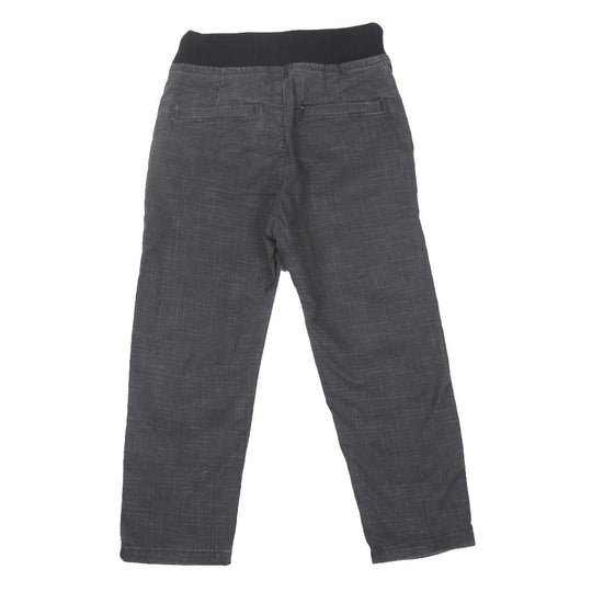 Boys Pants Cotton Rib - BLACK