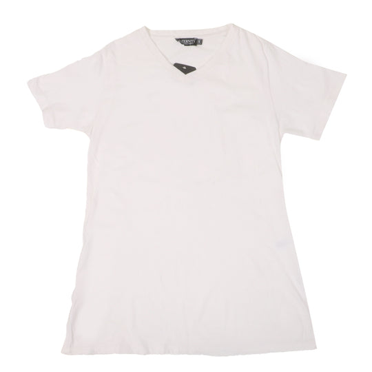 Women's Maternity V Neck T-Shirt - White