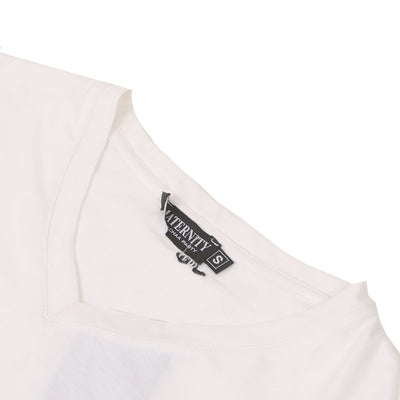 Women's Maternity V Neck T-Shirt - White