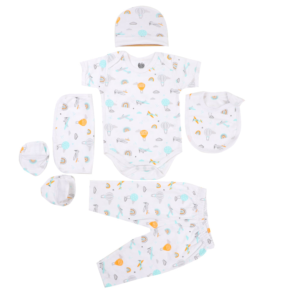 Infant Boys Set 6 Pc Fly - B. White