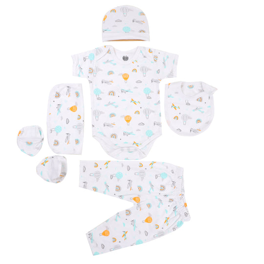 Infant Boys Set 6 Pc Fly - B. White