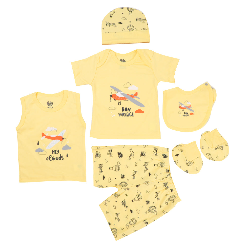 Infants Boys Set 6 Pc Fly - Yellow