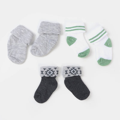 Infant Baby 3 Pair Socks | 0-12M