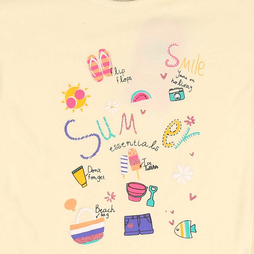 Girls T-Shirt Summer ESS - Cream