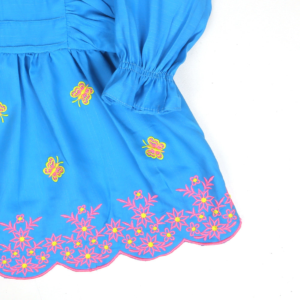 Girls Embroidered Top Maximum - Blue