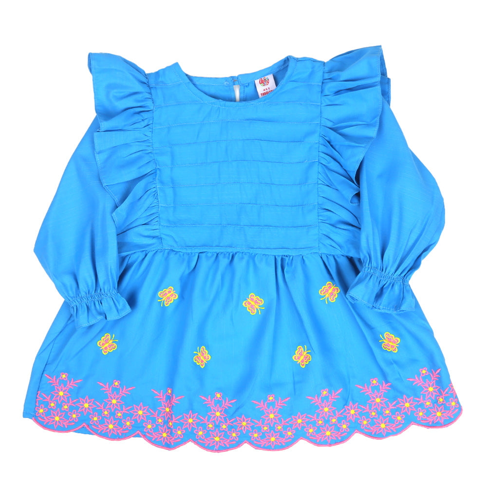 Girls Embroidered Top Maximum - Blue