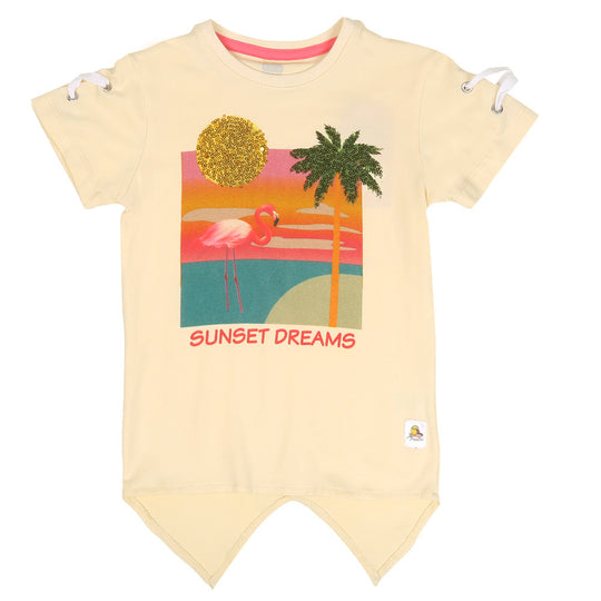 Girls T-Shirt Sunset Dream - VANILLA