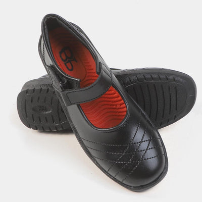 Girls School Shoes J-54 - BLACK