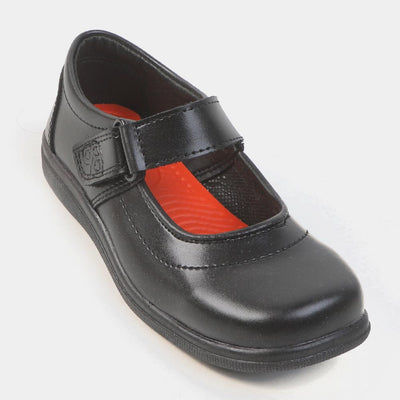 Girls School Shoes J-55 - BLACK