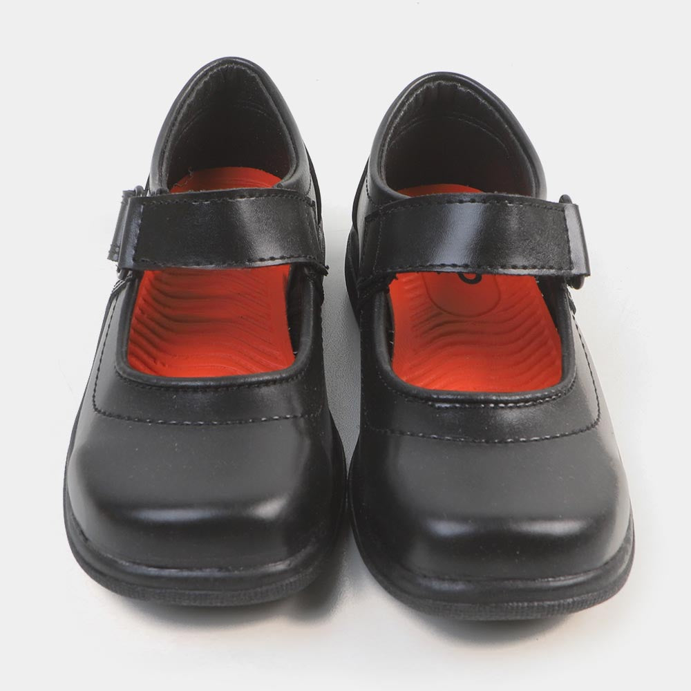 Girls School Shoes J-55 - BLACK