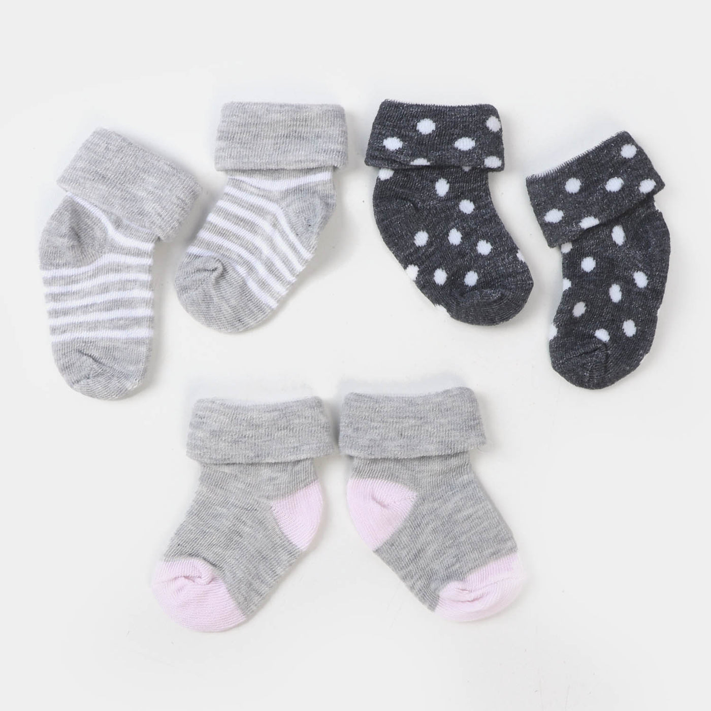 Infant Baby 3 Pair Socks | 0-12M