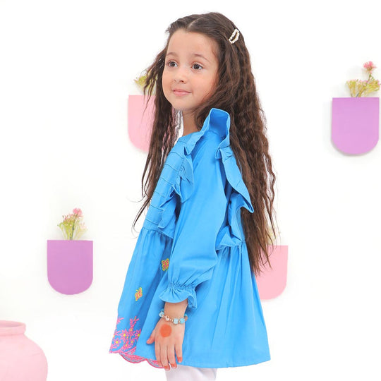 Girls Embroidered Top Maximum - Blue