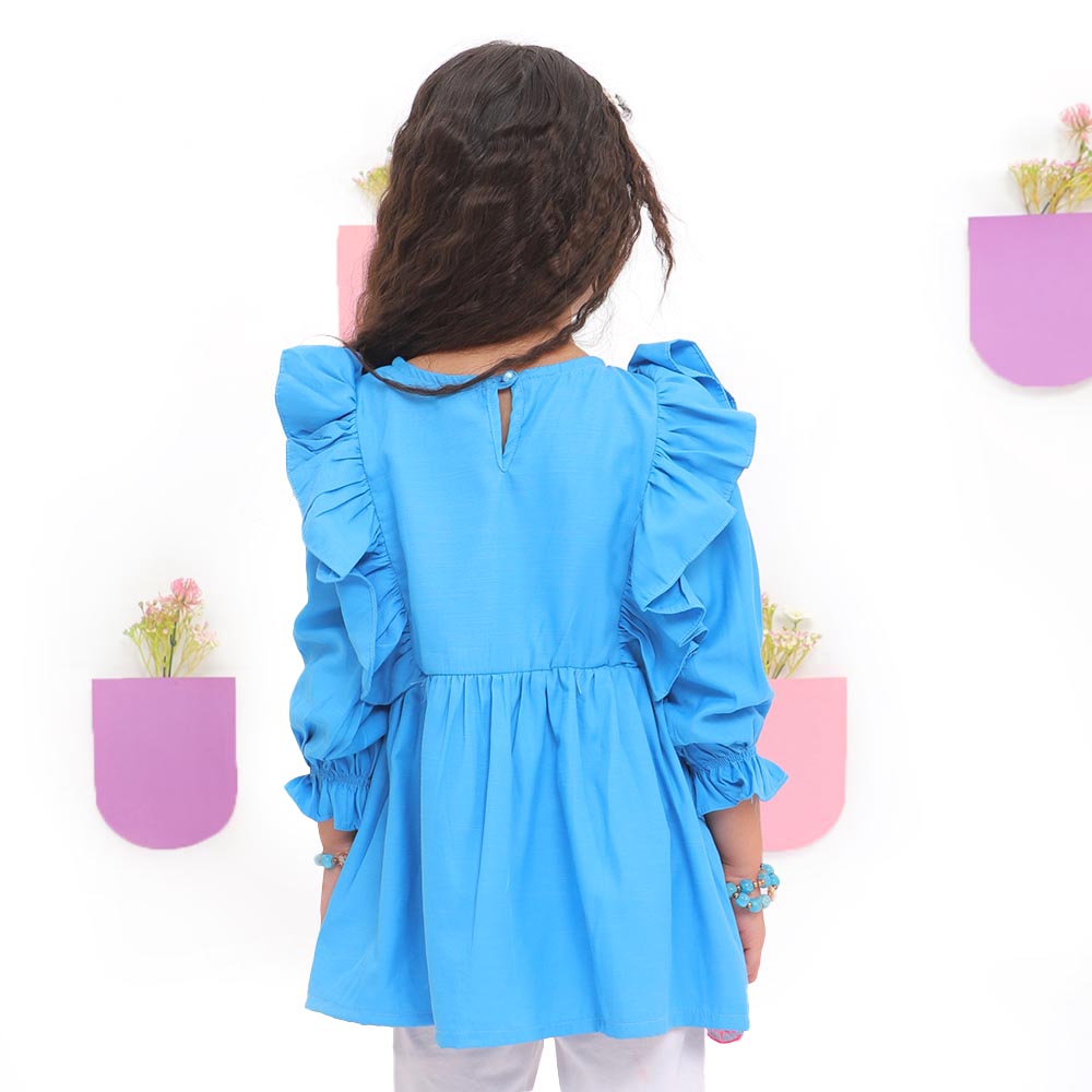 Girls Embroidered Top Maximum - Blue