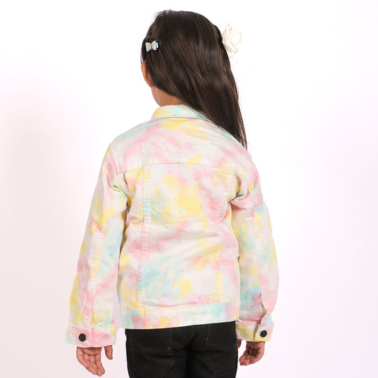 Fashion Girls Denim Jacket - Tie & Dye