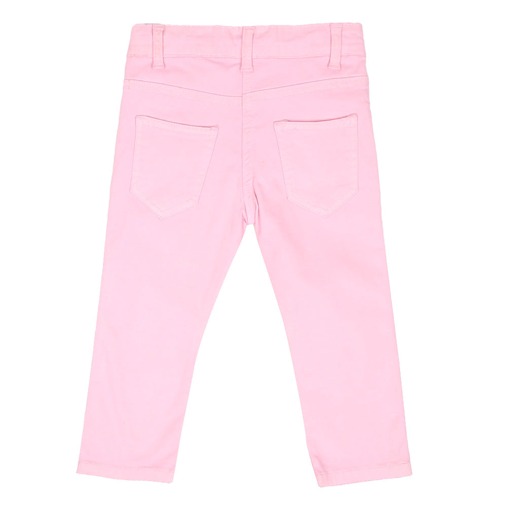 Girls Pant Cotton Basic - Candy Pink