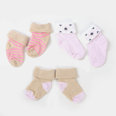 Infant Baby 3 Pair Socks | 0-12M