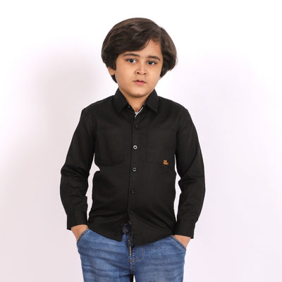 Forever Casual Shirt For Boys - Black