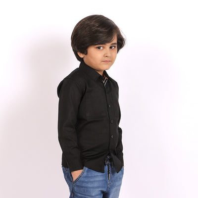 Forever Casual Shirt For Boys - Black