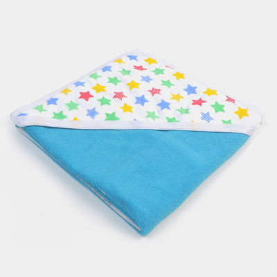 Baby Bath Towel Single Set - Star Sky Blue