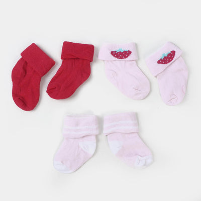 Infant Baby 3 Pair Socks | 0-12M