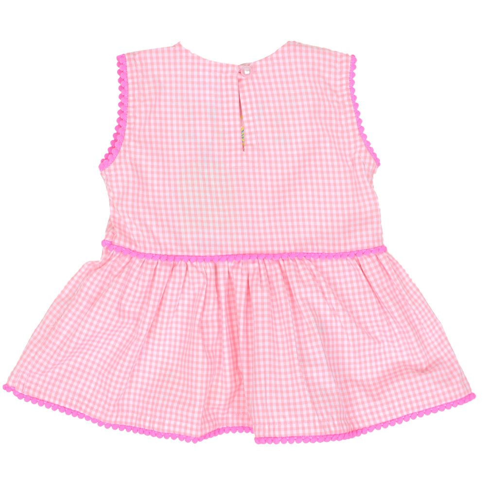 Infant Girls Embroidered Cotton Frock Blush - Pink