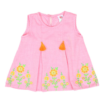 Infants Girls Embroidered Top Fairytale - Pink
