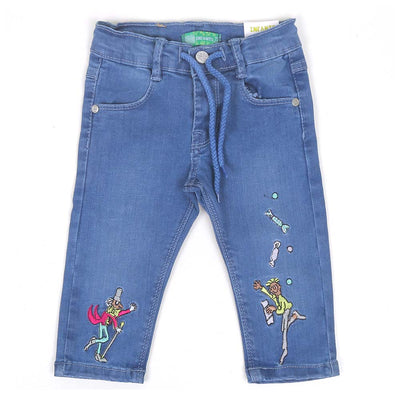 Infant Boys Pant Denim Candy Emb - Ice Blue