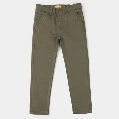 Boys Cotton Pant Basic - Green