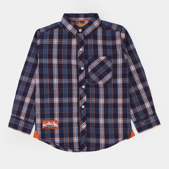 Boys Cotton Casual Shirt Wanderlust - Check