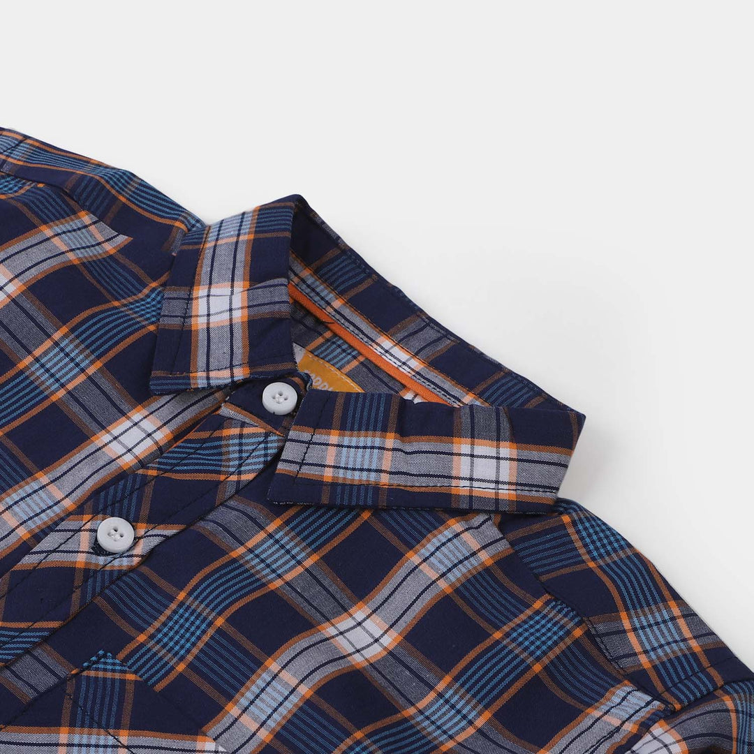 Boys Cotton Casual Shirt Wanderlust - Check