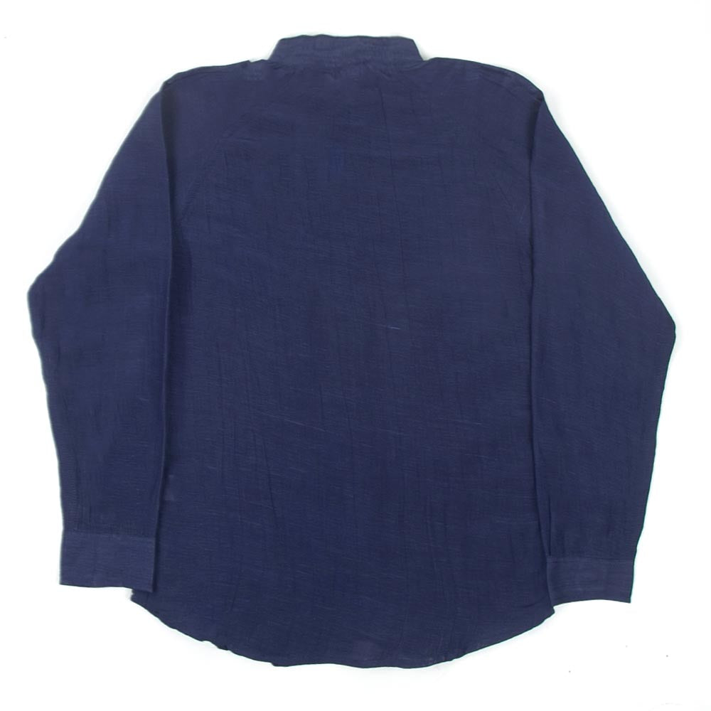 Boys Casual Shirt Extended Collar - Navy