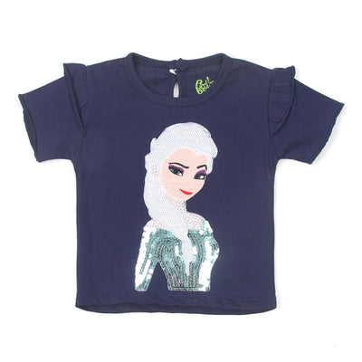 Infant Girls T-Shirts Character- Navy