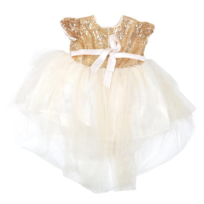 Girls Frock Fancy Glow - Golden