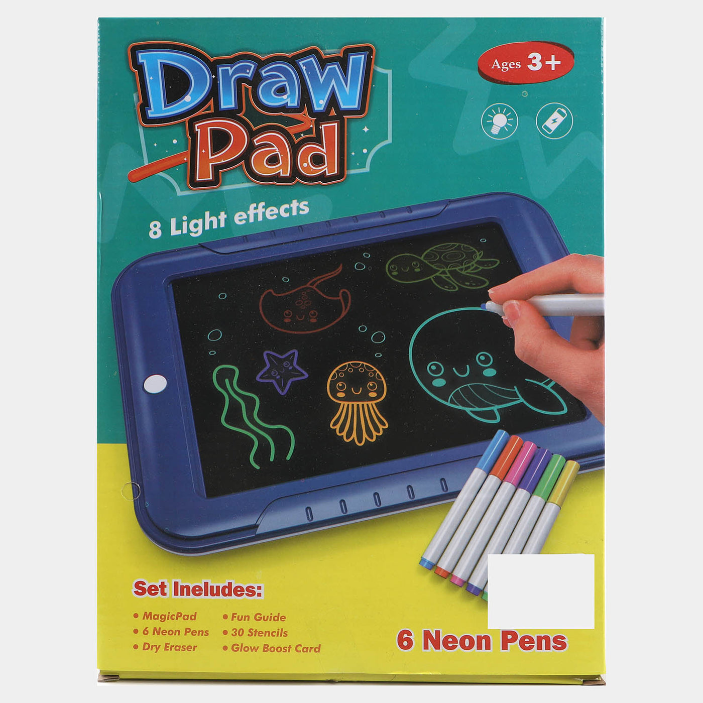 Drawing Pad With Light Effect For Kids