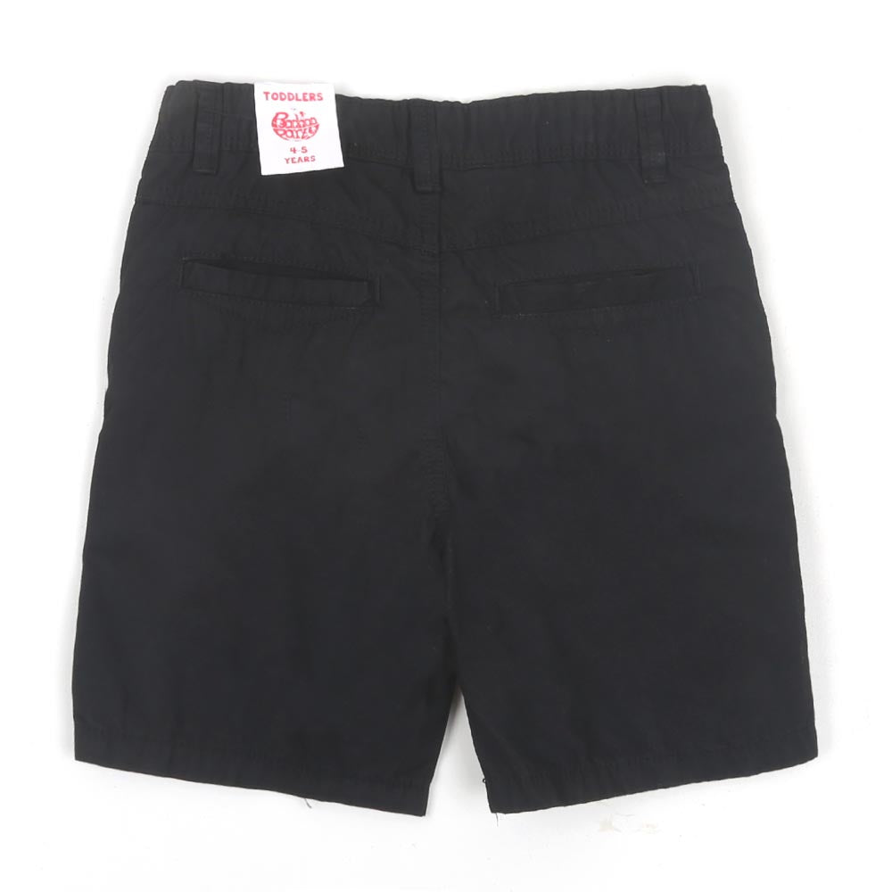 Boys Short Cotton Basic Colored - Black