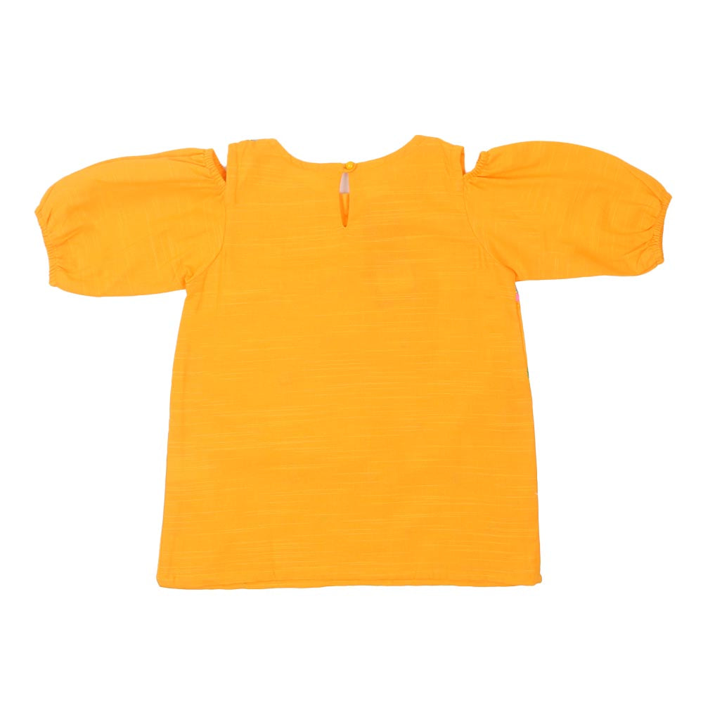 Girls  Embroidered Top Mix Fruits - Meri Gold