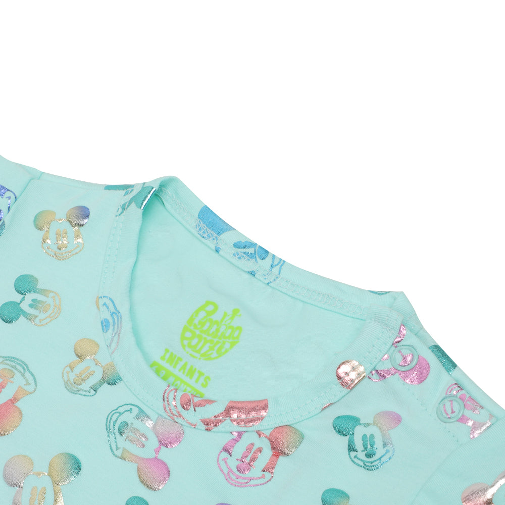 Infant Girls T-Shirt AOP - Sea Green