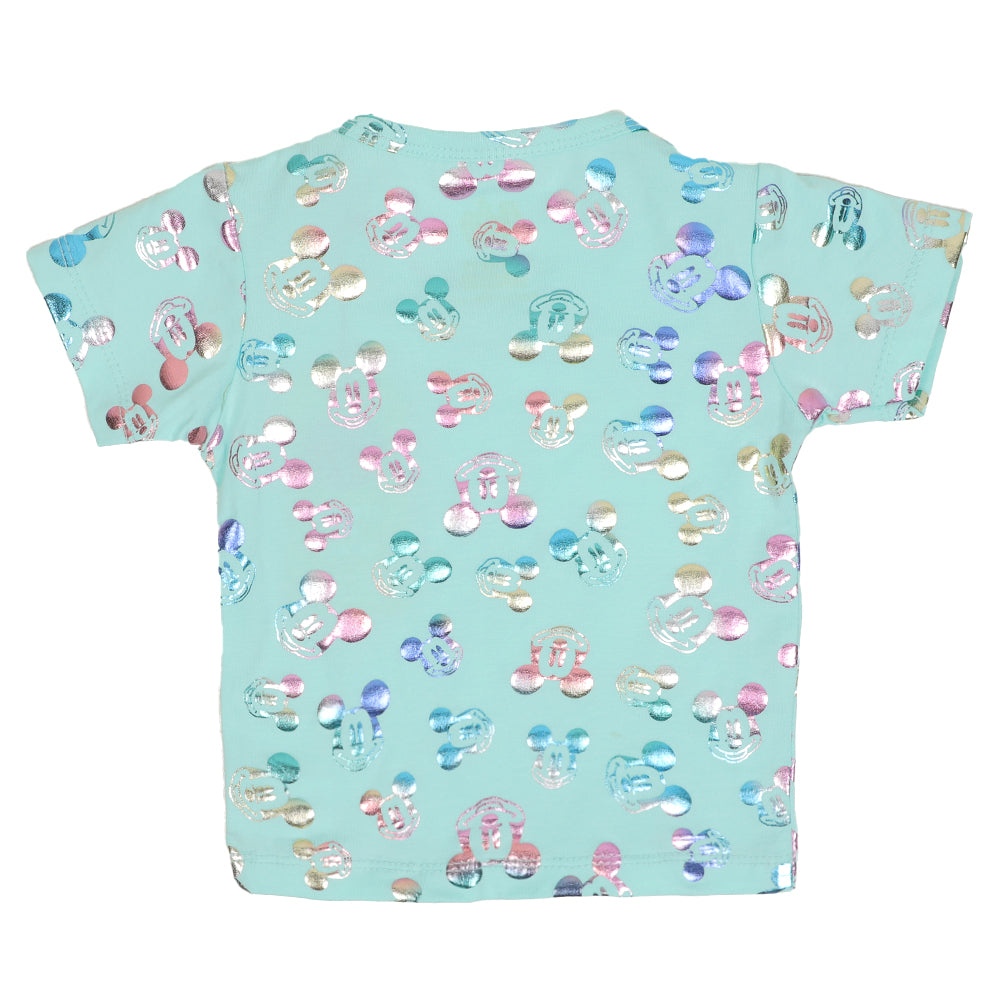 Infant Girls T-Shirt AOP - Sea Green