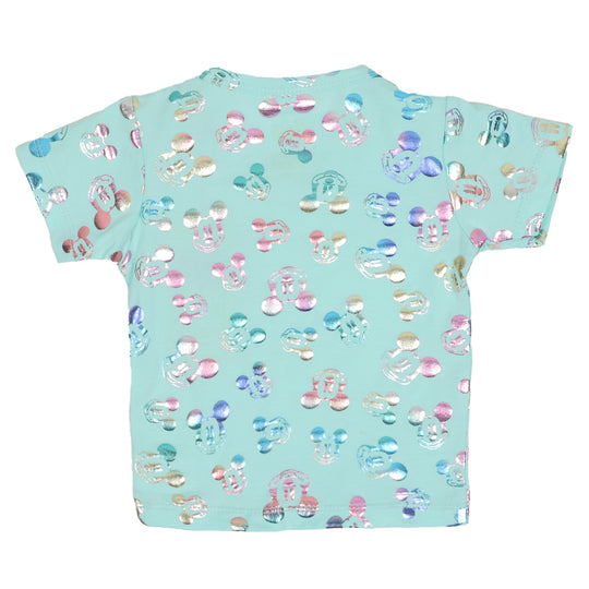 Infant Girls T-Shirt AOP - Sea Green