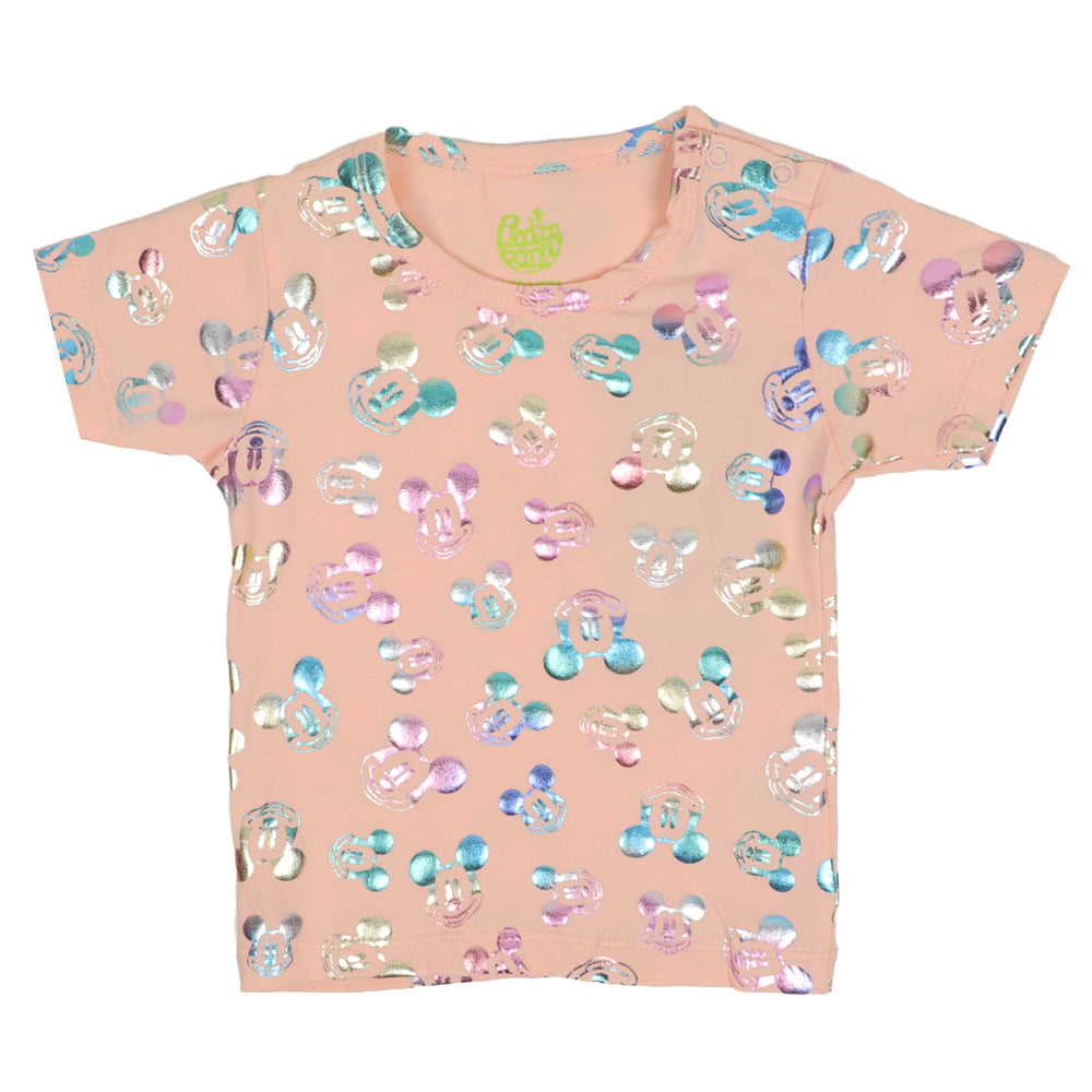 Infant Girls T-Shirt AOP - Baby Pink