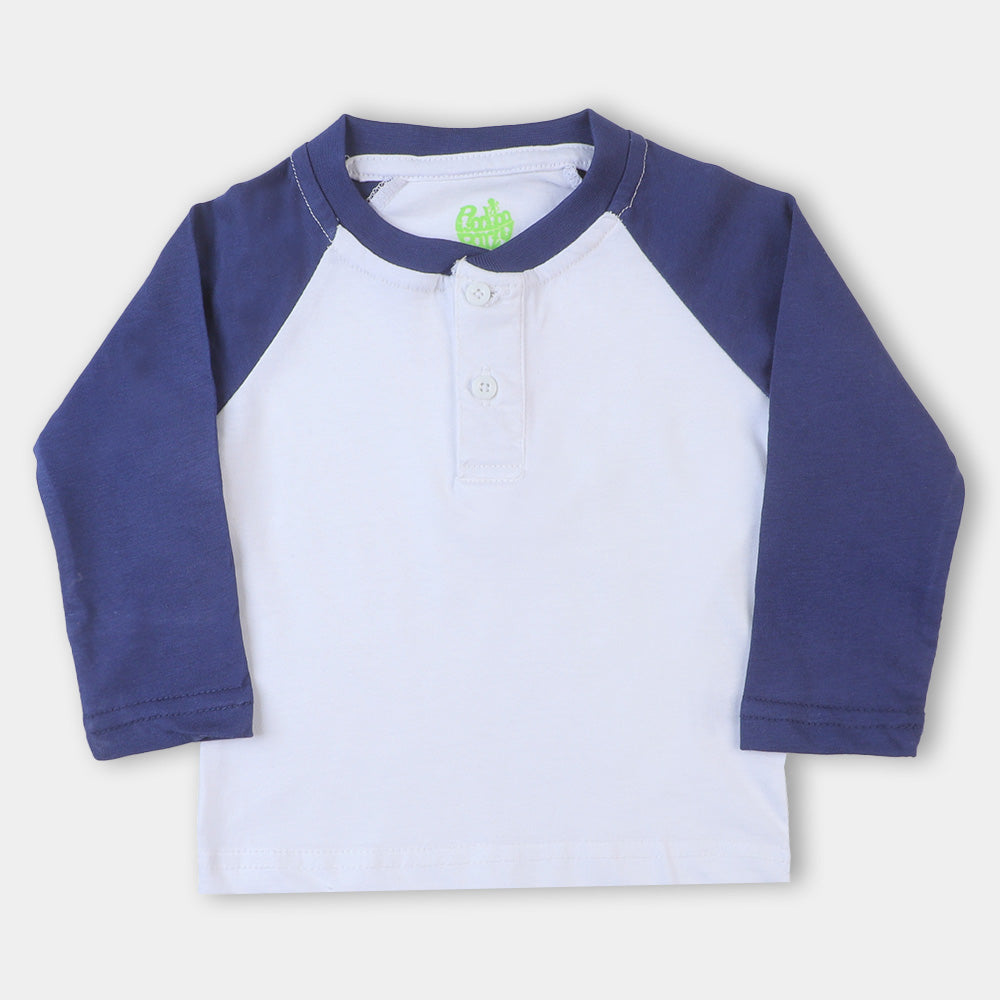 Infant Boys R-N T-Shirt Raglan - White/Navy