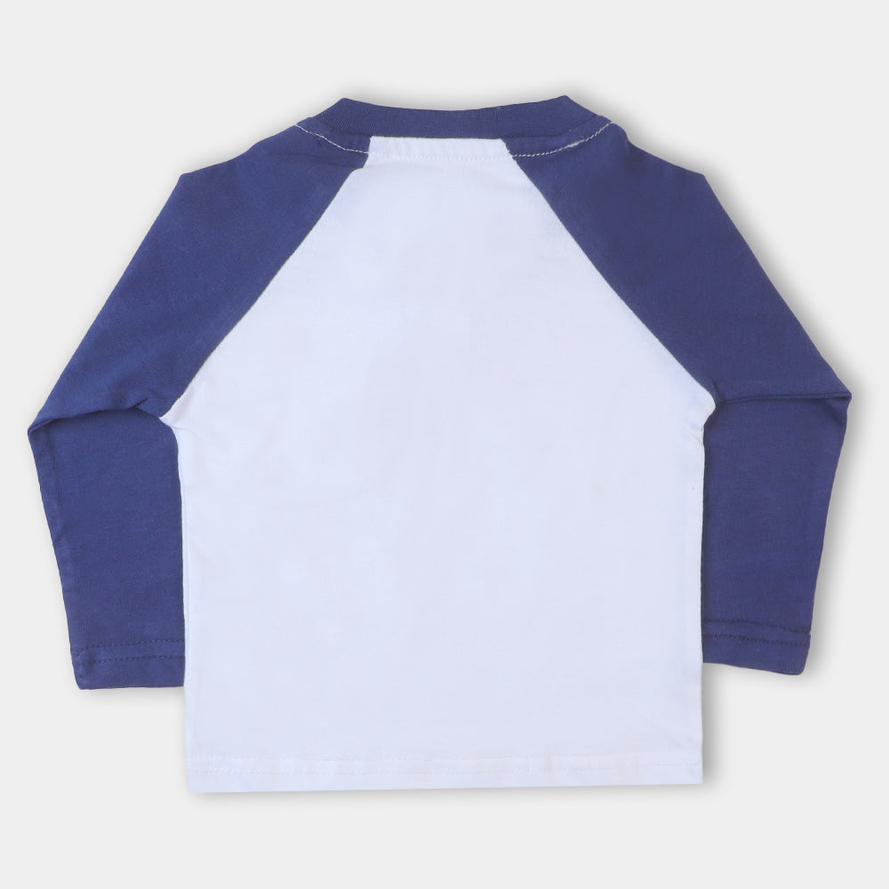 Infant Boys R-N T-Shirt Raglan - White/Navy