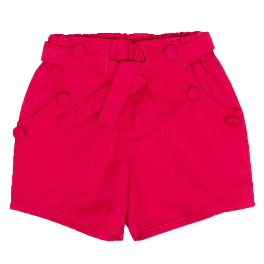 Infant Girls Cotton Shorts 6Btn - FUSSIA