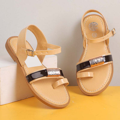 Sandals For Girls - Fawn & Brown