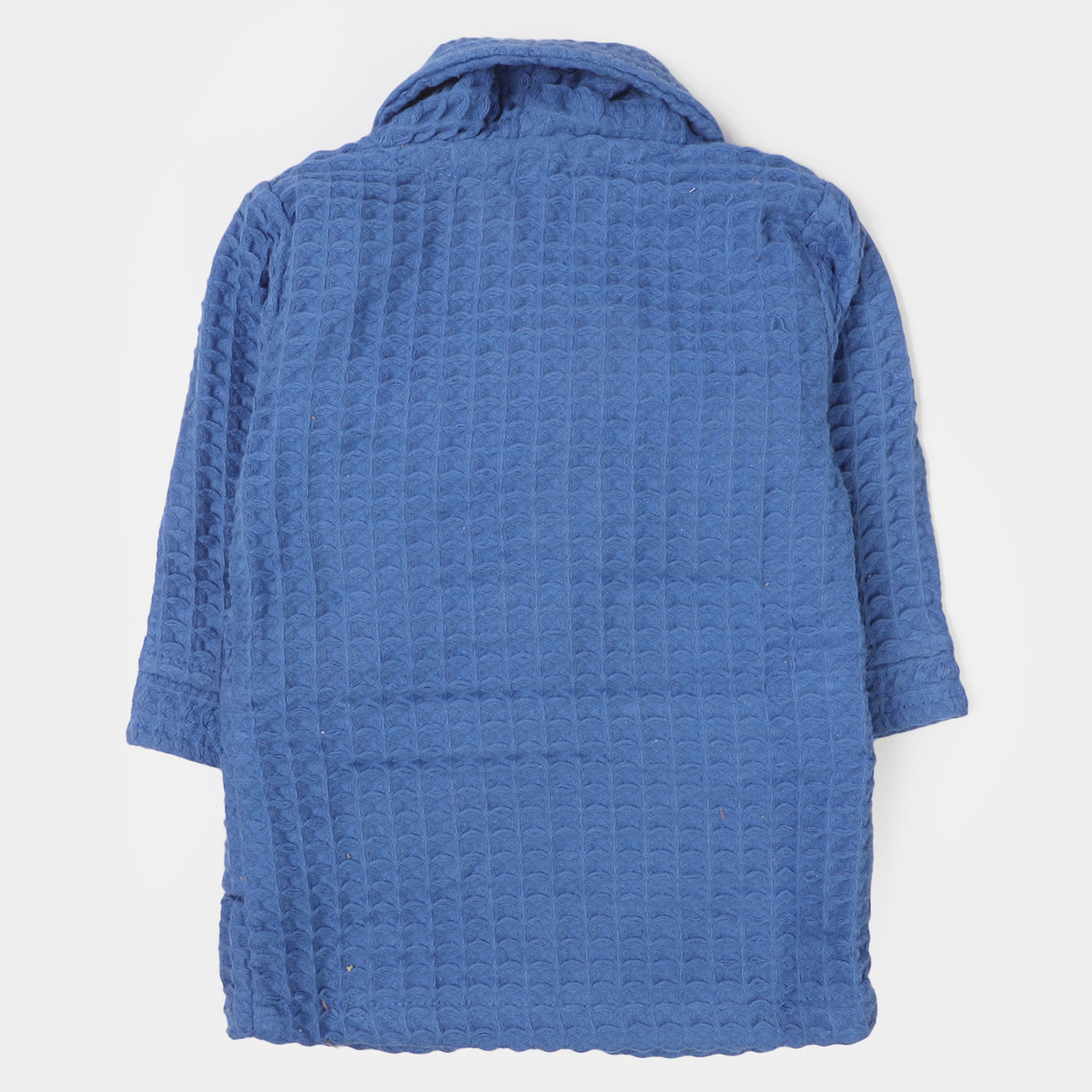 Kids Bathrobe Blue Waffle Plain | 1-4 Years