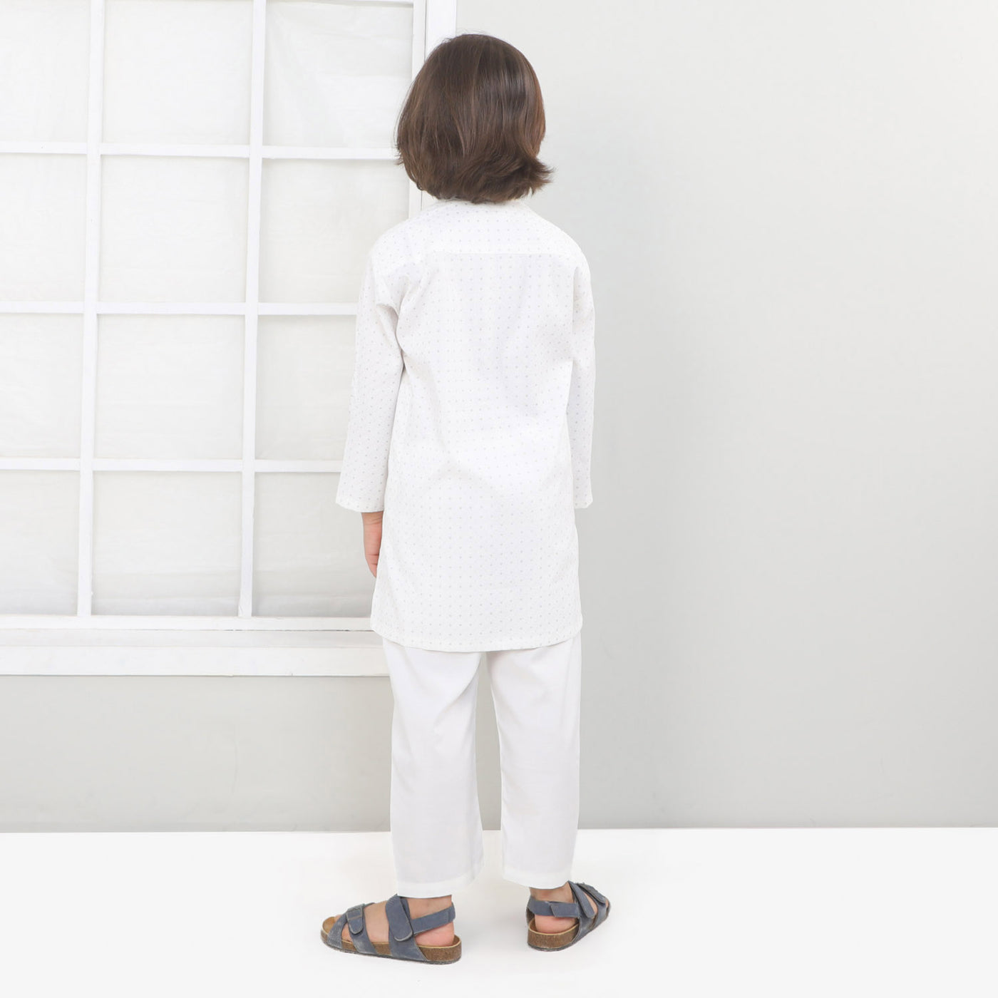 Boys Basic Kurta Pajama - White