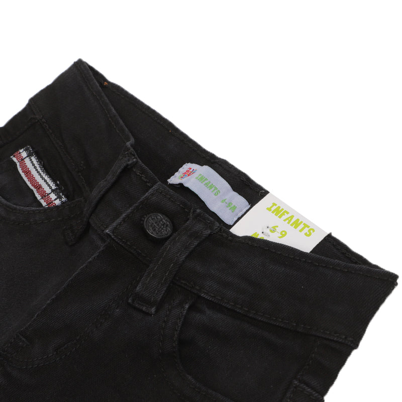 Infants Boys Pant Denim Coin PKT Tape - BLACK